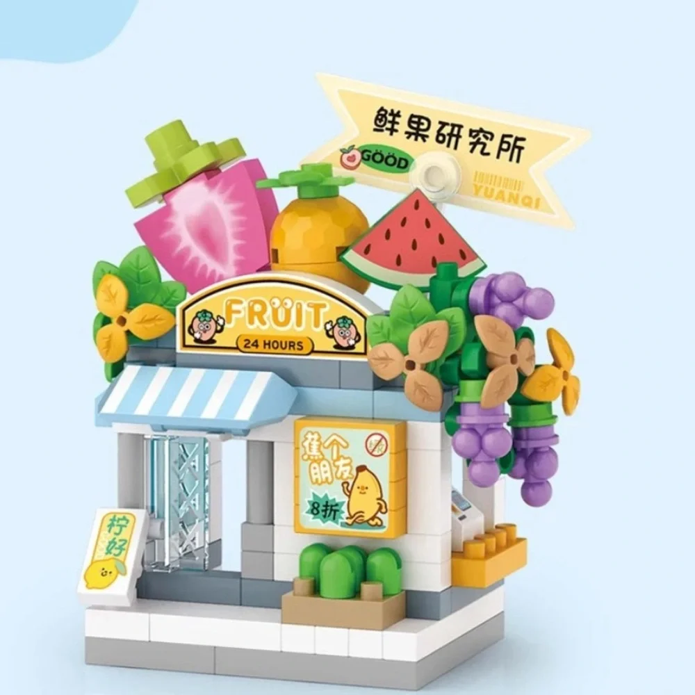 New TrendsTiny Street View Series Fruit Shop brick toy